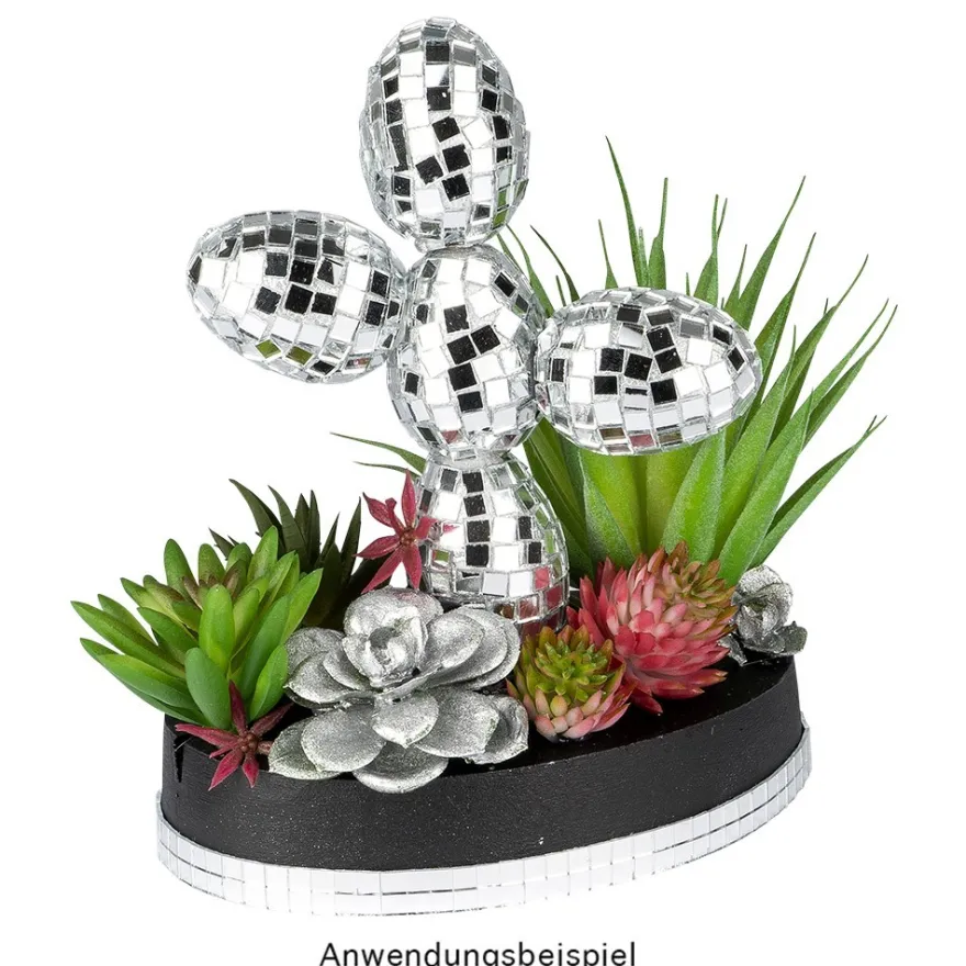 Spiegel-Mosaik-Sticker, 9,7cm x 29,6cm, selbstklebend, silber