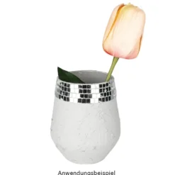 Spiegel-Mosaik-Sticker, 9,7cm x 29,6cm, selbstklebend, silber