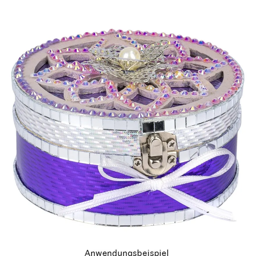 Spiegel-Mosaik-Sticker, 9,7cm x 29,6cm, selbstklebend, silber