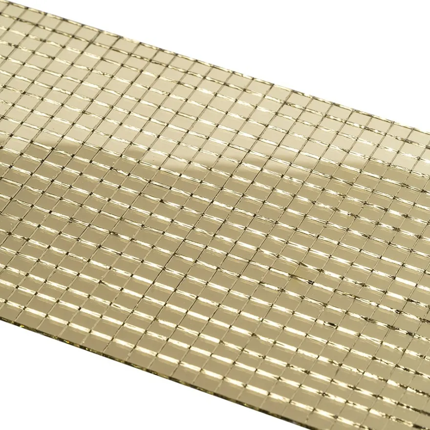 Spiegel-Mosaik-Sticker, 9,7cm x 29,6cm, selbstklebend, gold