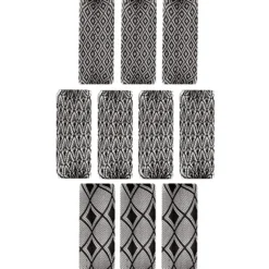 Spitzen-Überzüge, schwarz, 3 verschiedene Designs, 10 Stück