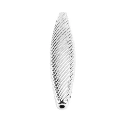 Stabperlen, geriffelt, 5,4cm x 0,7cm x 1cm, silber, 11 Stück