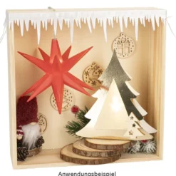 Stanzbogen Adventskalender, Tannen-Geschenkboxen, DIN A4, 24 Stück