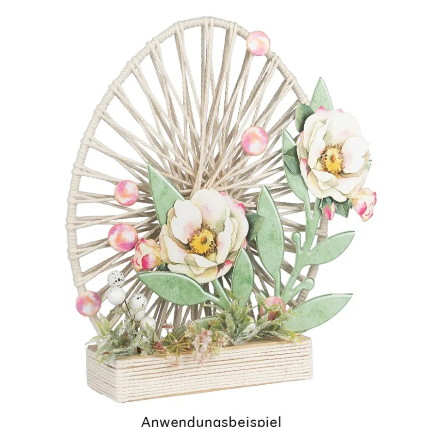 Stanzbogen, Fensterschmuck Blütenringe, DIN A4, 800 g/m², 5 Designs, 5 Bogen
