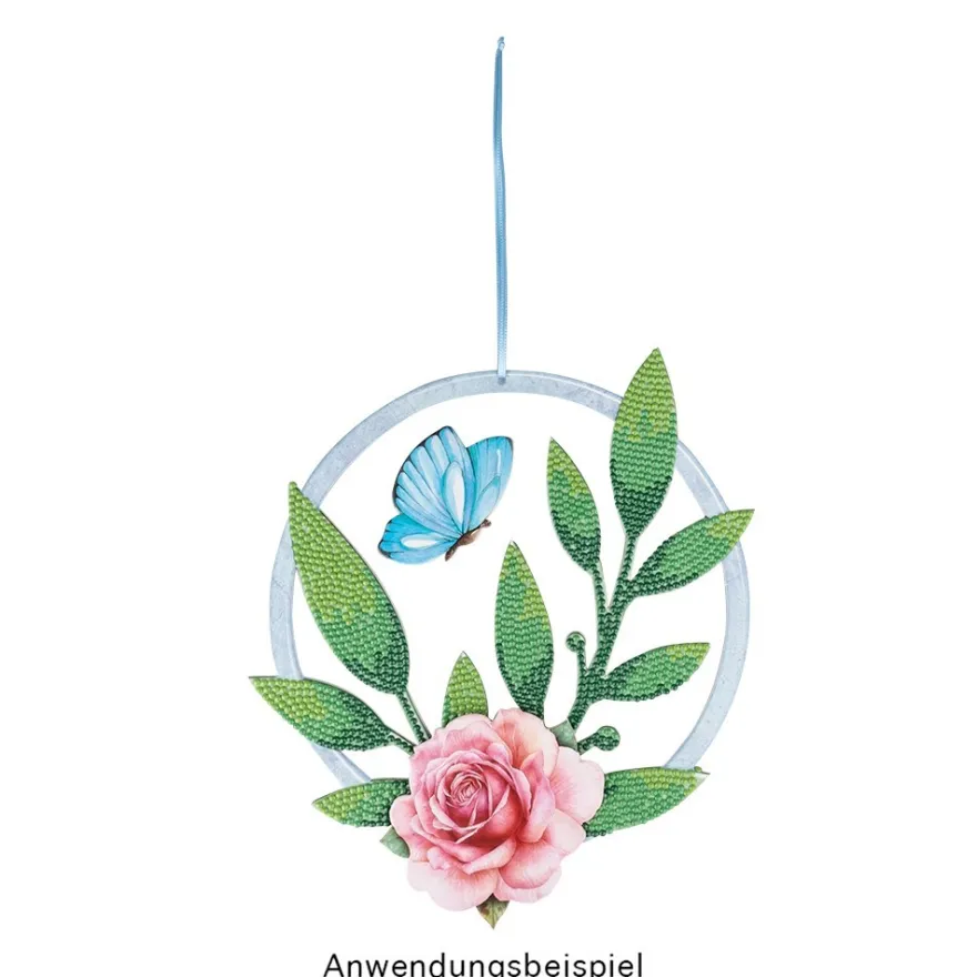 Stanzbogen, Fensterschmuck Blütenringe, DIN A4, 800 g/m², 5 Designs, 5 Bogen
