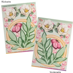 Stanzbogen, Fensterschmuck Blütenringe, DIN A4, 800 g/m², 5 Designs, 5 Bogen