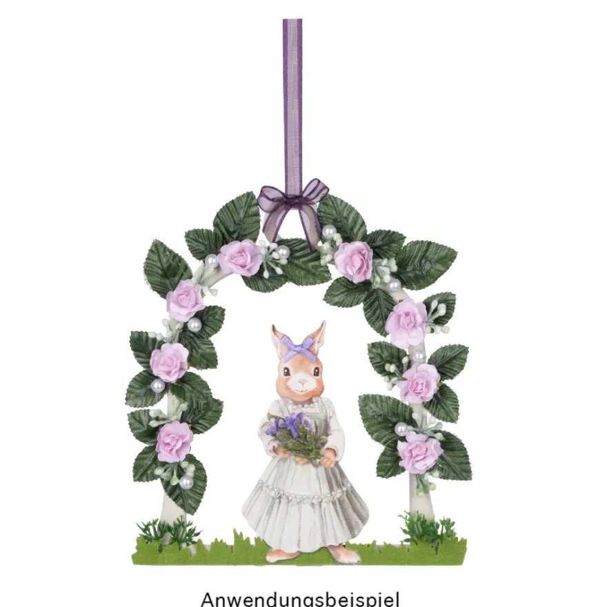 Stanzbogen, Fensterschmuck Hasen-Torbogen, DIN A4, 800g/m², 5 Farben, 5 Bogen