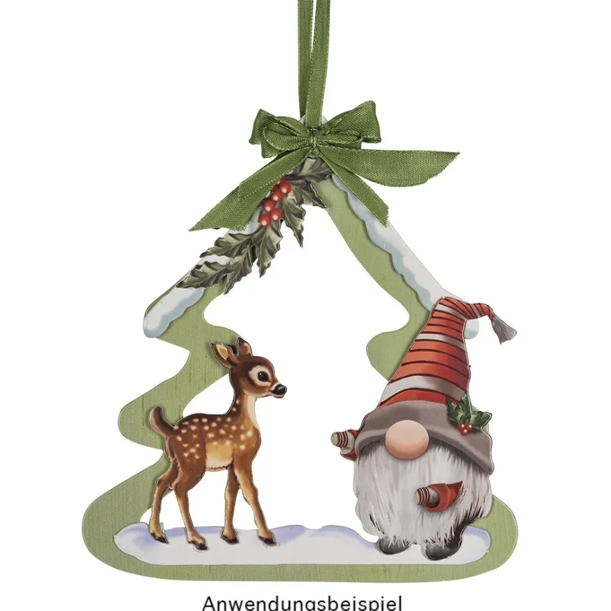 Stanzbogen, Fröhliche Winter-Wichtel, DIN A4, 800g/m², 5 Designs, 5 Bogen