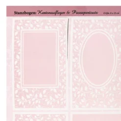 Stanzbogen, Kartenaufleger & Passepartouts 1, DIN A4, Perlmuttveredelung & Prägung, 10 Stück