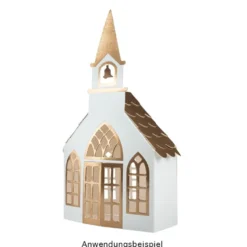 Stanzbogen, Kirche, DIN A4, 300 g/m², Perlmuttpapier, 4 versch. Veredelungen, 10 Bogen