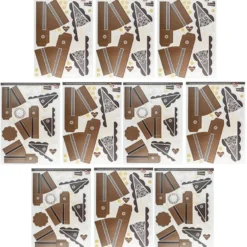 Stanzbogen, Kuchen-Schachteln, Design 3b & 3c, DIN A4, 10 Stück