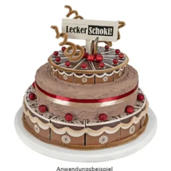 Stanzbogen, Kuchen-Schachteln, Design 3b & 3c, DIN A4, 10 Stück