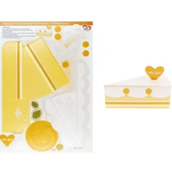 Stanzbogen, Kuchen-Schachteln, Design 4a, DIN A4, 12 Stück