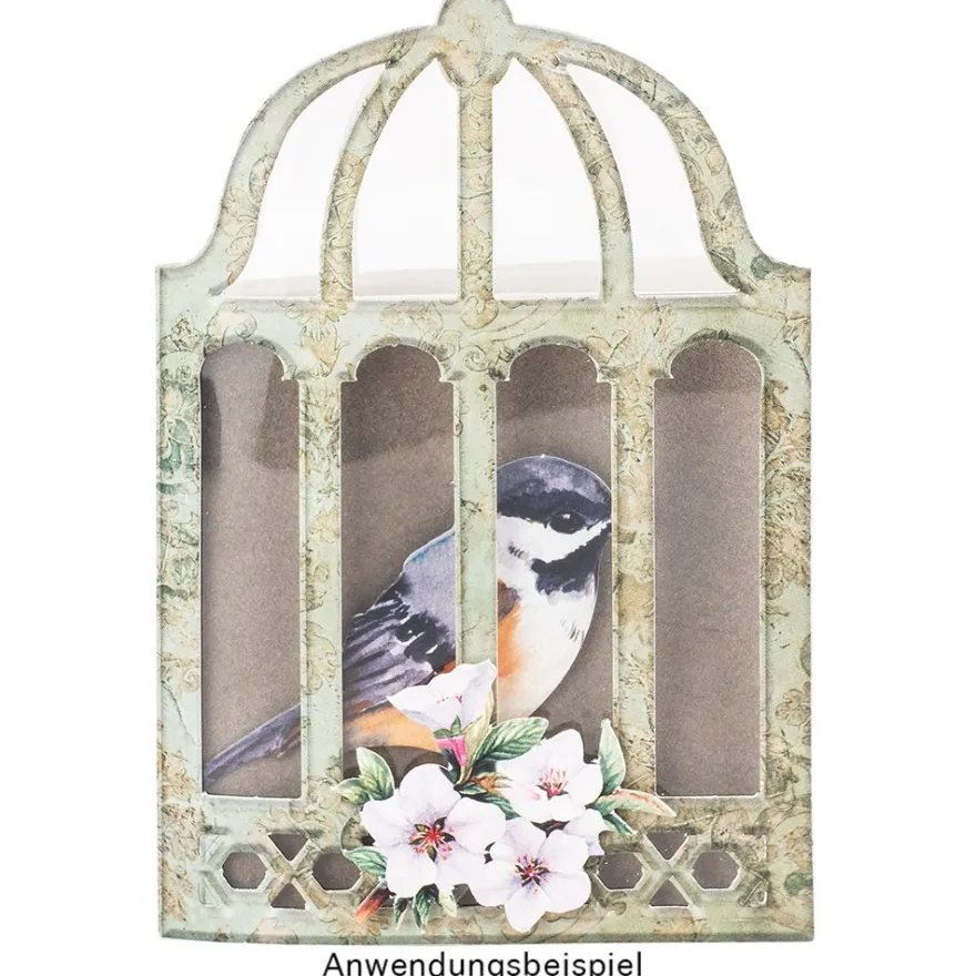 Stanzbogen, Ornamentale Eier & Vogelkäfige, DIN A4, 10 Stück