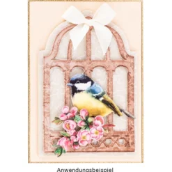 Stanzbogen, Ornamentale Eier & Vogelkäfige, DIN A4, 10 Stück