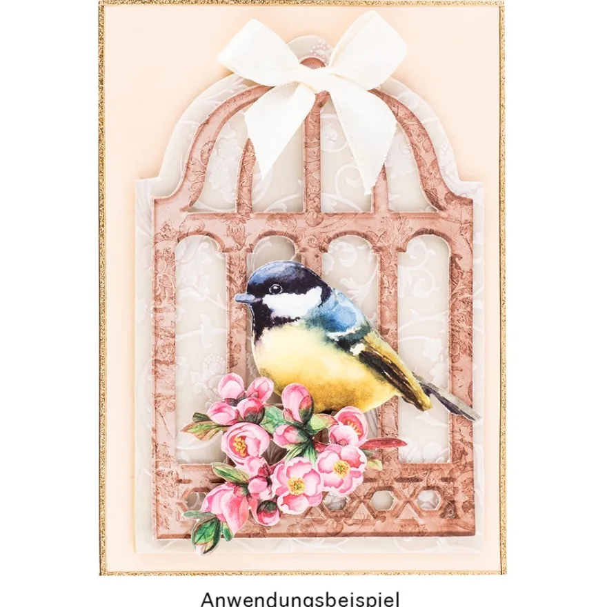 Stanzbogen, Ornamentale Eier & Vogelkäfige, DIN A4, 10 Stück