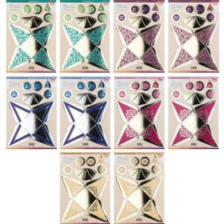 Stanzbogen, Pyramiden-Geschenkboxen, DIN A4, 5 verschiedene Designs, 10 Stück