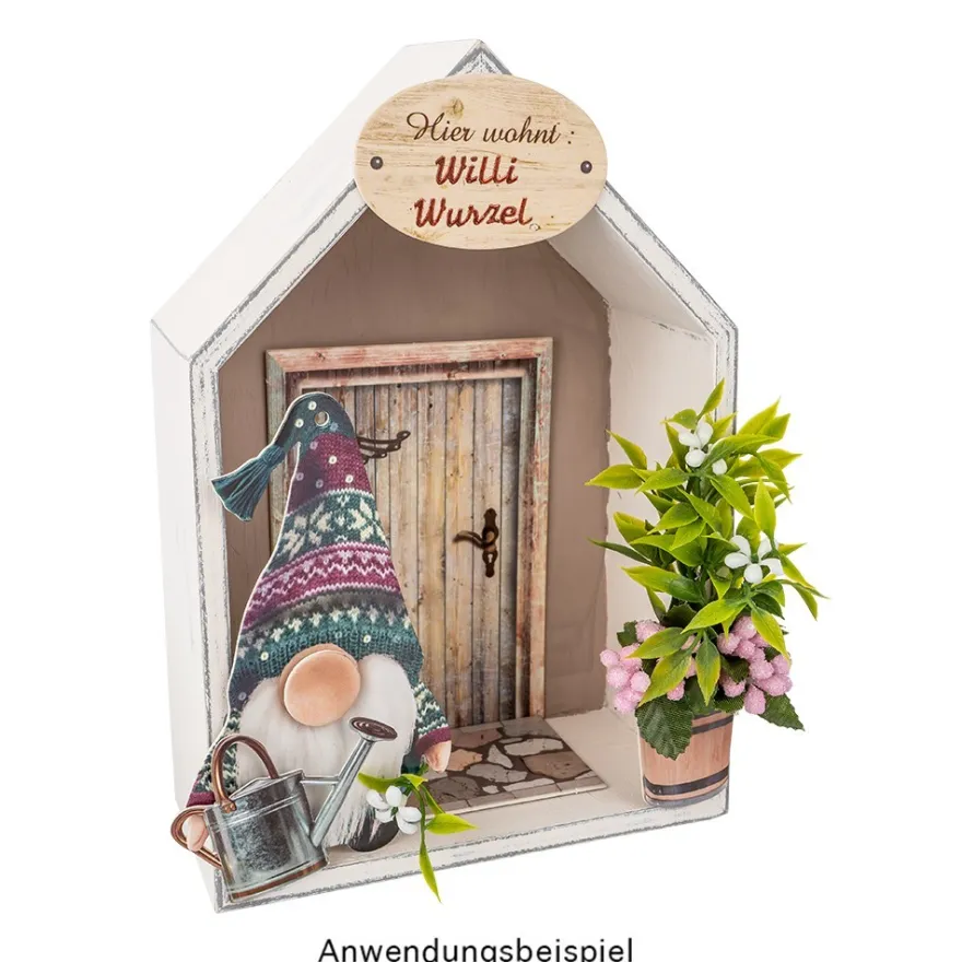 Stanzbogen, Wichtel-Türen, DIN A4, 800g/m², 5 Farben, 5 Bogen