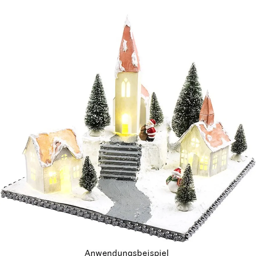 Stanzbogen, Winterdorf, DIN A4, 3 Stück