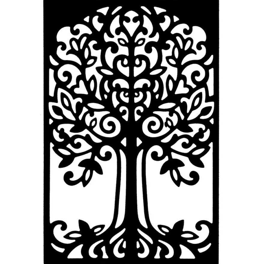 Stanzschablone, Baum 2, 9,6cm x 14,7cm