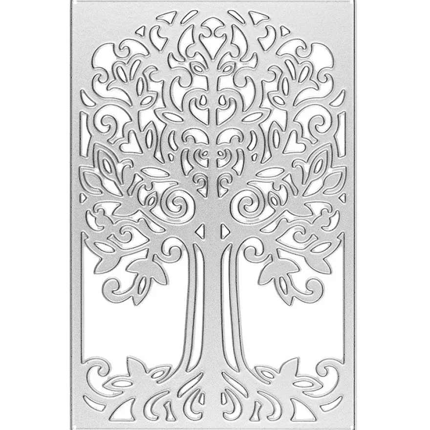 Stanzschablone, Baum 2, 9,6cm x 14,7cm