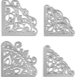 Stanzschablone, Einsteck-Ecken, 6,9cm x 6,9cm & 5,9cm x 5,9cm, 4 Stück