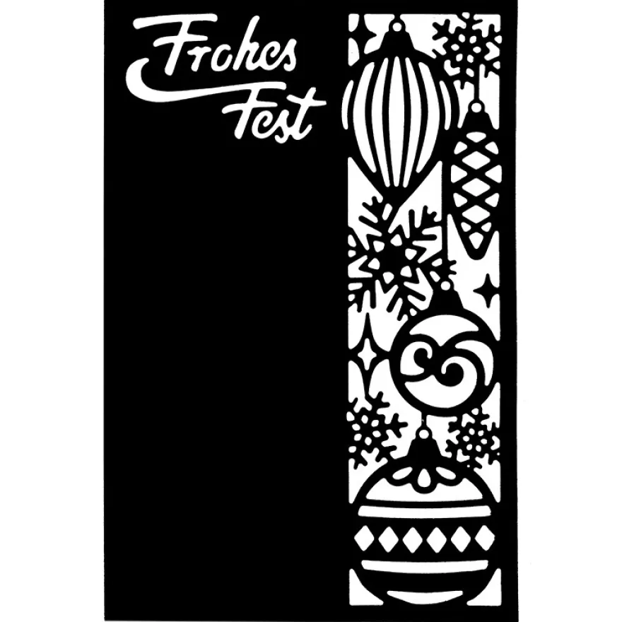Stanzschablone, Frohes Fest 4, 14,5cm x 9,5cm