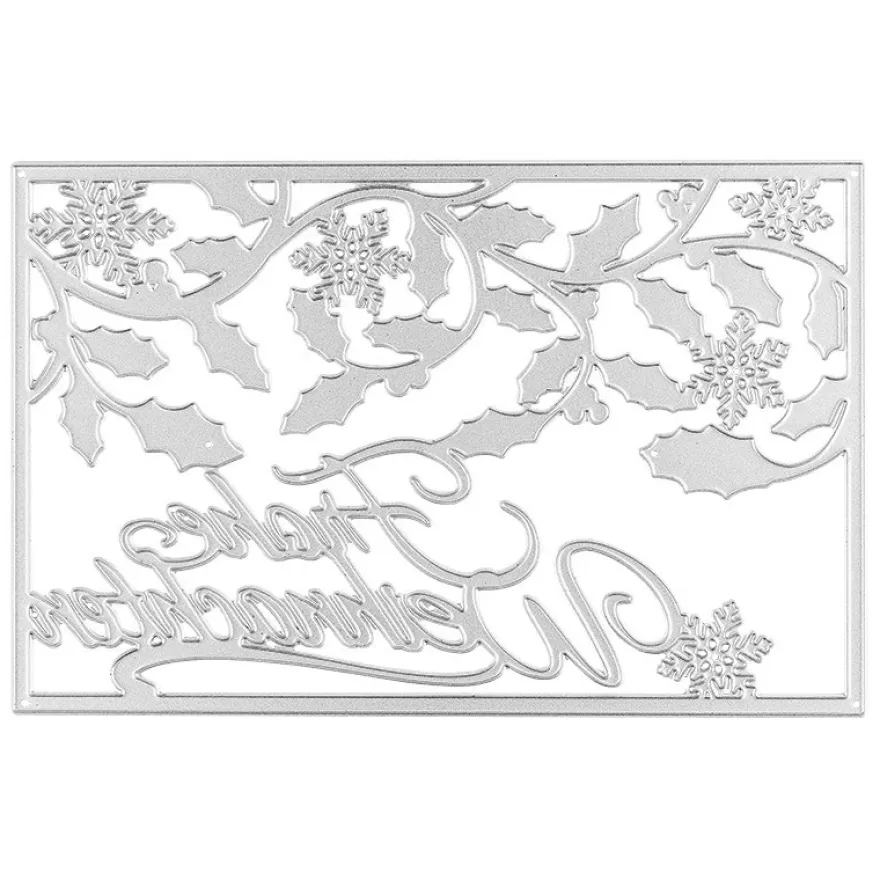 Stanzschablone, Frohe Weihnachten, 9,4cm x 14,4cm, passend für gängige Stanzmaschinen