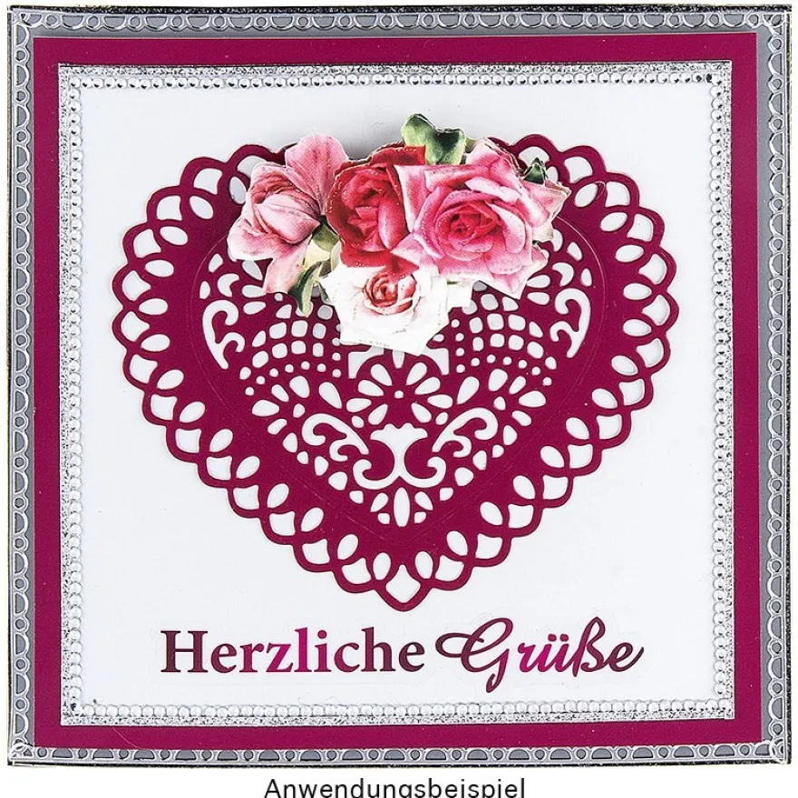 Stanzschablone, Herz, 10,2cm x 8,8cm