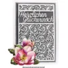 Stanzschablone, Herzlichen Glückwunsch, 9,4cm x 14,4cm