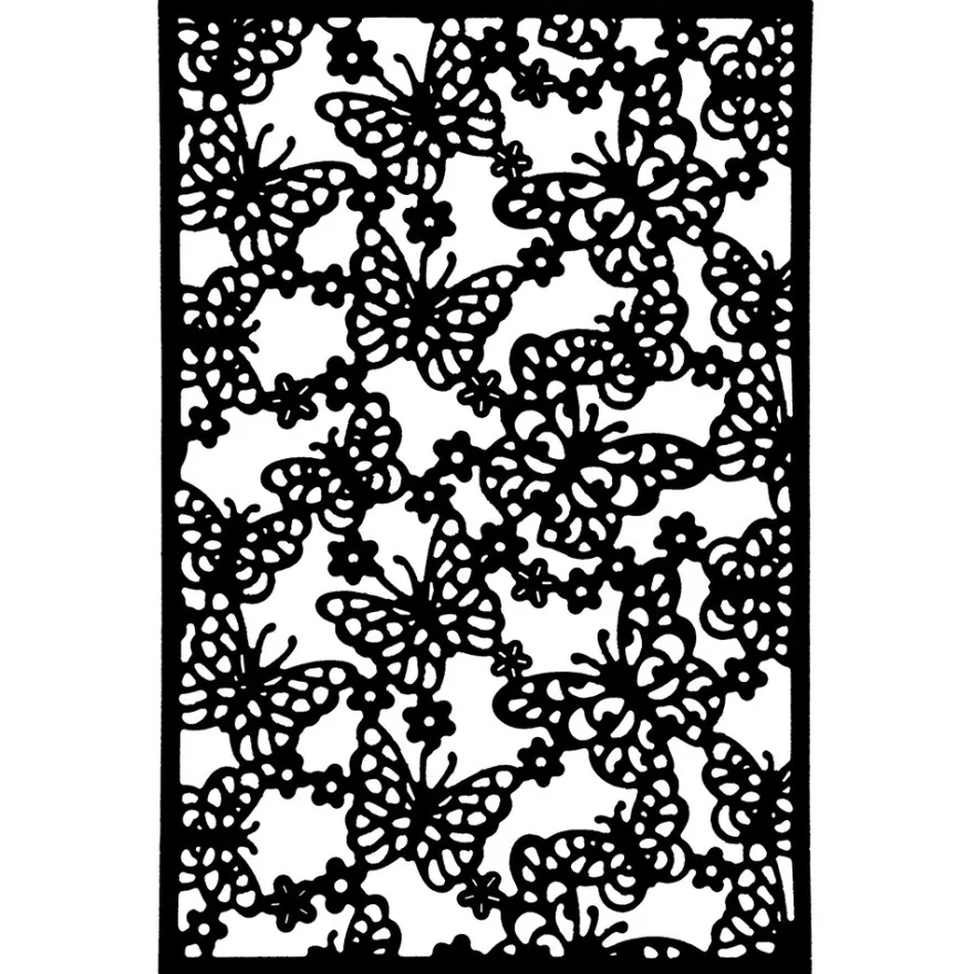 Stanzschablone, Kartenaufleger Schmetterlinge, 13,7cm x 9,3cm