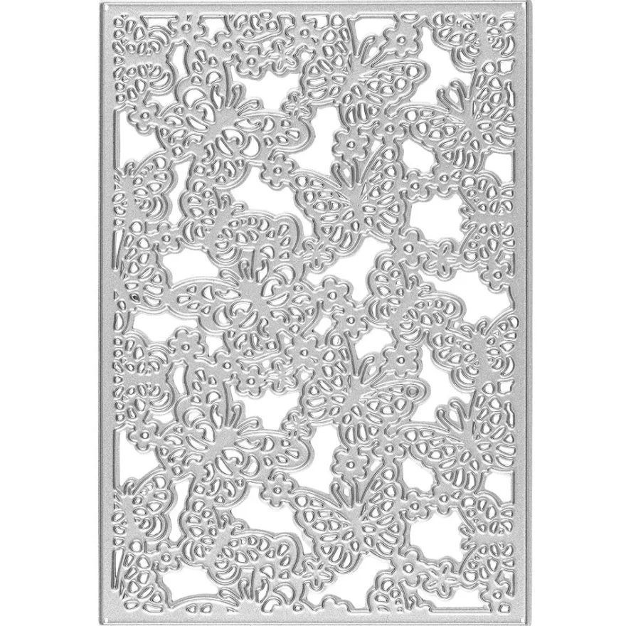 Stanzschablone, Kartenaufleger Schmetterlinge, 13,7cm x 9,3cm