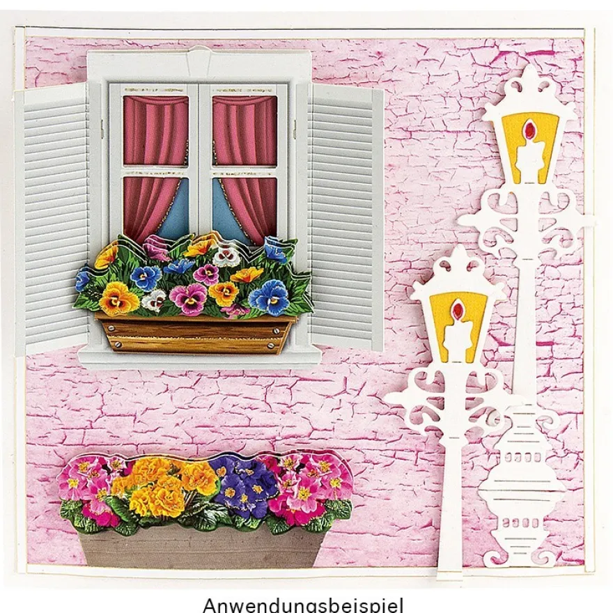 Stanzschablone, Laterne, 12cm x 4cm