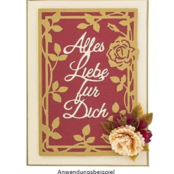 Stanzschablonen, Alles Liebe für Dich, 2 Stück