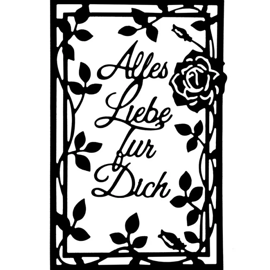 Stanzschablonen, Alles Liebe für Dich, 2 Stück