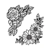 Stanzschablonen, Blumenecken, 2 Stück