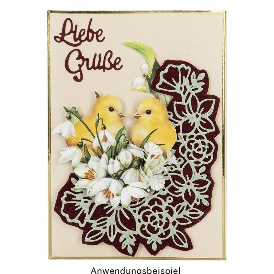 Stanzschablonen, Blumenecke & Alles Liebe/Gute, 6 Stück