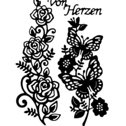 Stanzschablonen, Blumenranken, 3 Stück