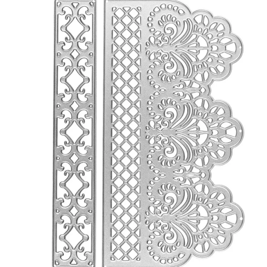 Stanzschablonen, Bordüren 2, 1: 13,4cm x 2,1cm, 2: 13,4cm x 6,9cm, 2 Stück