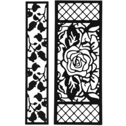 Stanzschablonen, Bordüren 1, 1: 13,4cm x 2,6cm, 2: 13,4cm x 5,7cm, 2 Stück