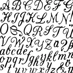 Stanzschablonen, Buchstaben & Satzzeichen, 61 Stück