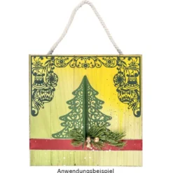 Stanzschablonen, Christbaumschmuck & Ilex, 3 Stück