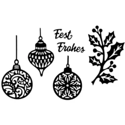 Stanzschablonen, Christbaumschmuck, 6 Stück