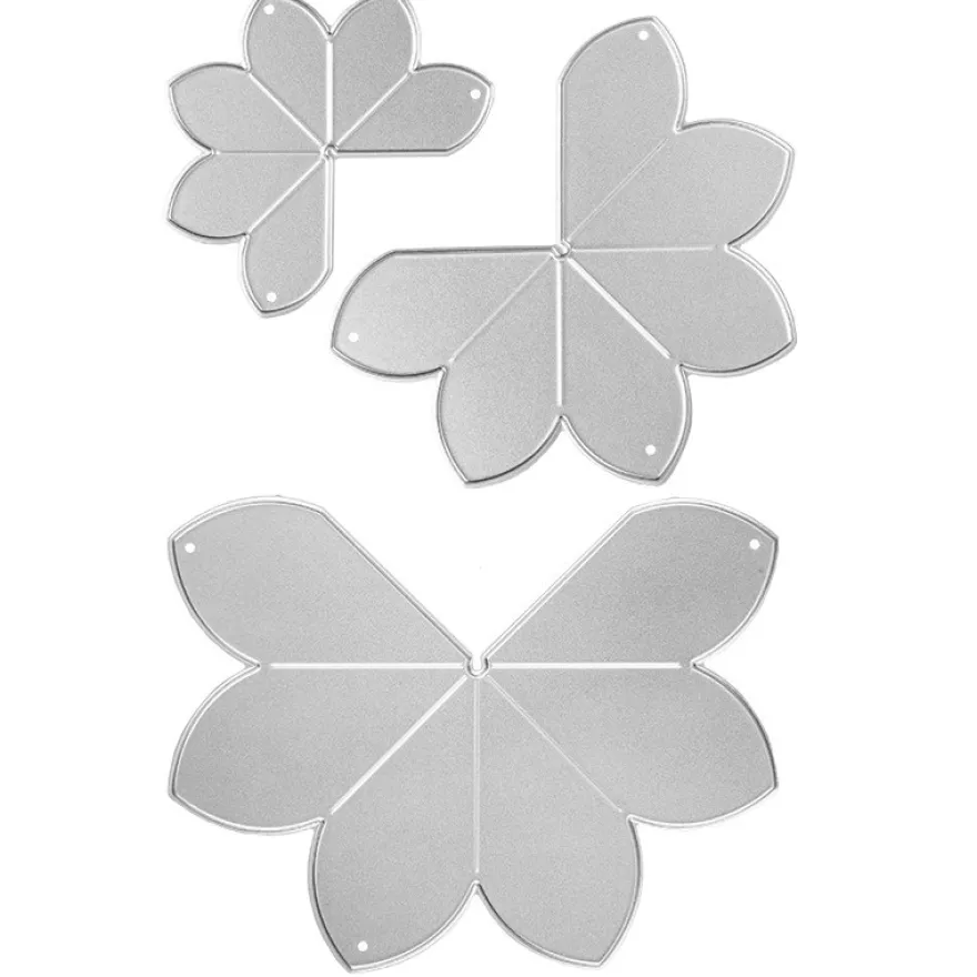 Stanzschablonen, 3-D Blüten, 3 Stück