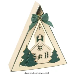 Stanzschablonen, Dorf mit Kirche, 5 Stück
