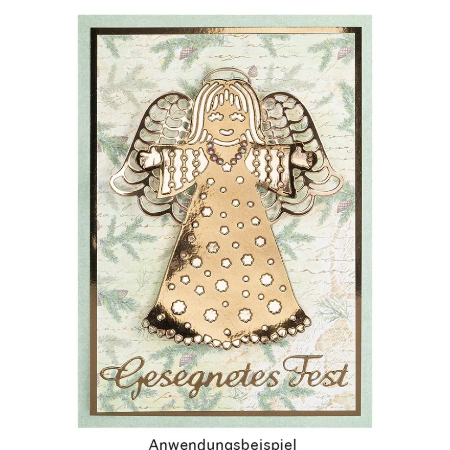 Stanzschablonen, Engel, Gesegnets Fest, 10 Stück