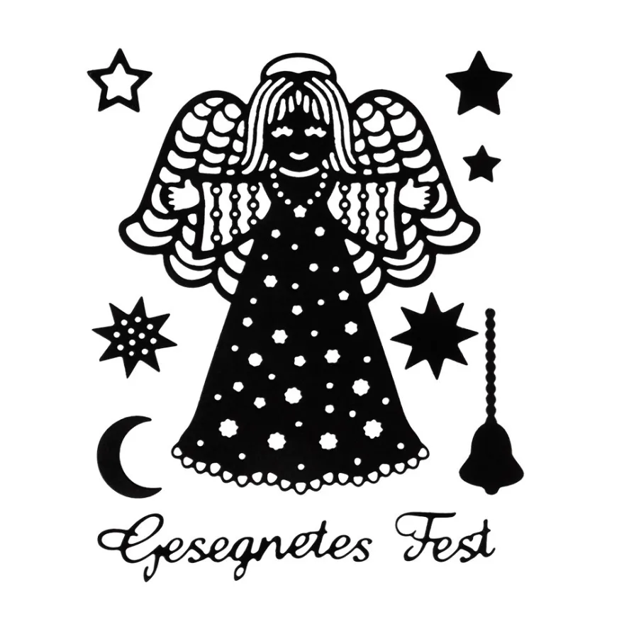 Stanzschablonen, Engel, Gesegnets Fest, 10 Stück