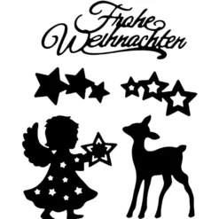 Stanzschablonen, Engel & Reh, 5 Stück