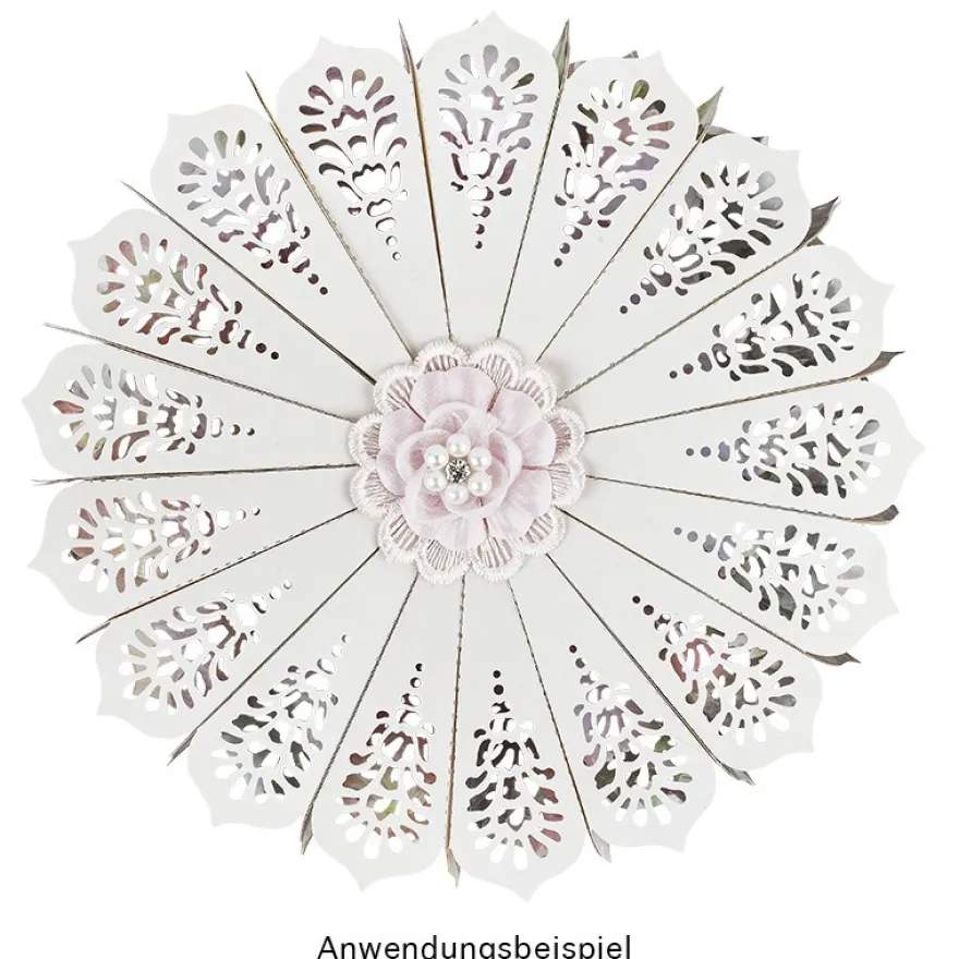 Stanzschablonen, Faltblumen, 4 Stück