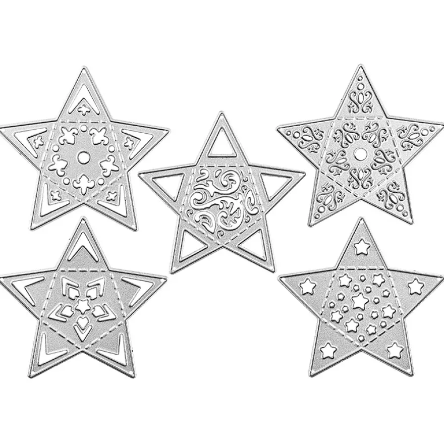 Stanzschablonen, Faltsterne, 6cm x 6cm